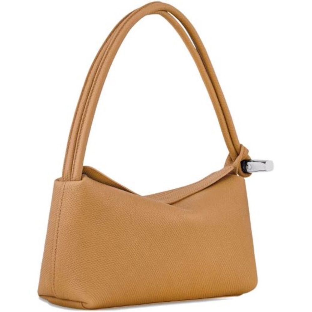NWOT Longchamp Le Roseau M Leather Shoulder Bag in Walnut Brown - Picture 2 of 13